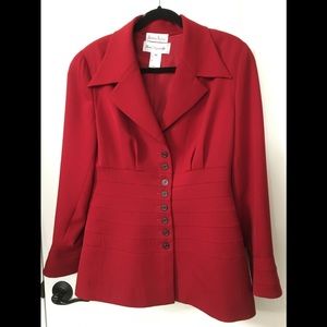 ❤️ Karl Lagerfield  10 brick red skirt jacket suit 42